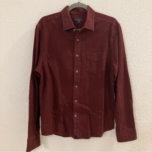UNTUCKit Men's Dark Red Casual Button Down Shirt